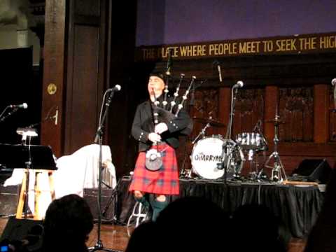 John Lennon's 70th birthday concert begins with a bagpiper playing 