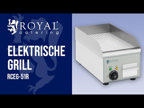 Video - Elektrische grill - 360 x 250 mm - Royal Catering - 2,000 W