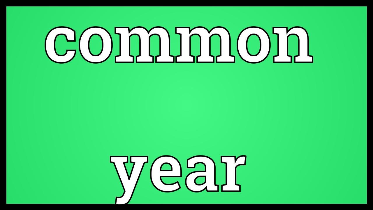Common year Meaning