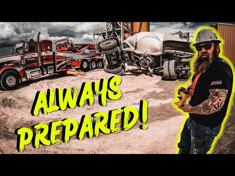 The cement plant called us to recover their truck with the rotator! (HEAVY RECOVERY!)