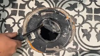 How to remove the test cap from a toilet flange