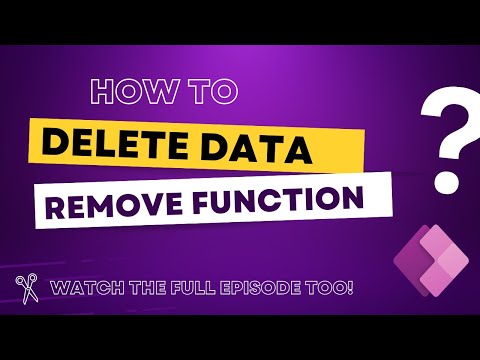 How to delete data on Canvas App using remove function
