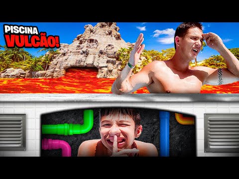 ESCONDE - ESCONDE Extremo na PISCINA VULCÃO😨(Terra Parque Eco Resort)