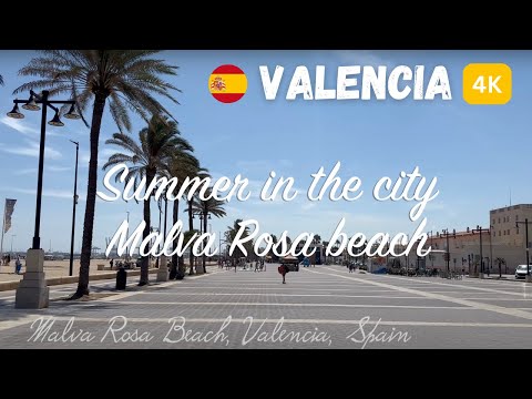 [4K] Malva Rosa Beach - the BEST beach in Valencia!