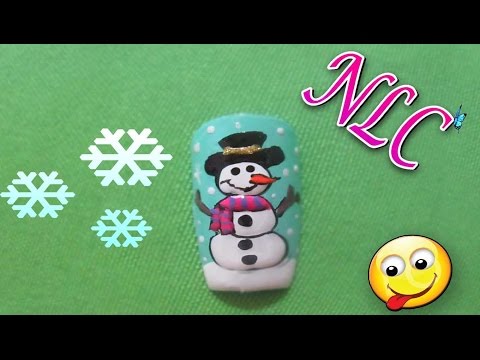Decoración De Uñas Muñeco De Nieve – Navidad Nail Art – Christmas Nail Art – Snowman Nail Art – NLC