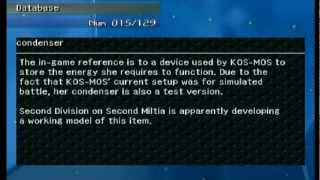 Let's Play Xenosaga Part 28 - More Database Entries!