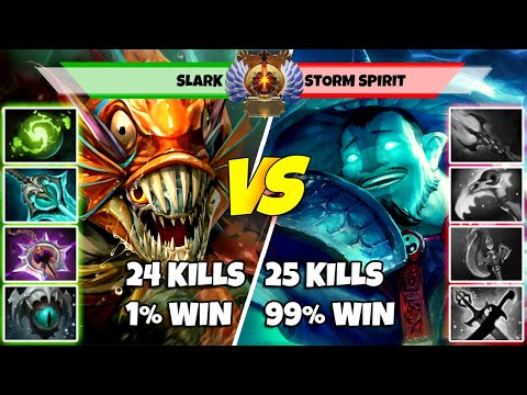 SLARK (Carry) vs STORM SPIRIT (Mid) - Epic Battle Of Divine Rank Dota 2 Players - Z Dota 2