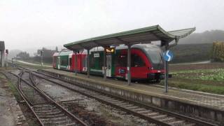 preview picture of video 'Erster Einsatztag der Stadler GTW Baureihe 5062 auf der Weizerbahn'