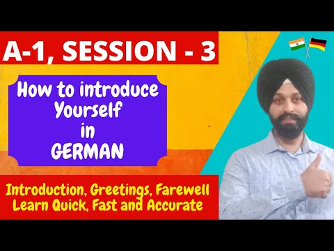 Learn German for beginners | Online German | A -1 , Session -3 | How to introduce Yourself in German