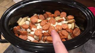 Slow Cooker Sausage & Potatoes! EASY Crockpot Meal!