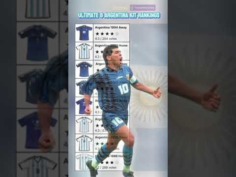 🇦🇷Top 8 highest-rated Argentina national team kits according to Football Kit Archive.