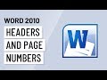 Word 2010: Headers & Page Numbers 