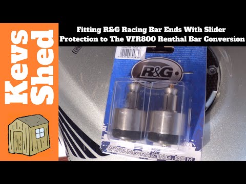 Fitting R&G Racing Bar End With Slider Protection to The VFR800 Renthal Bar Conversion