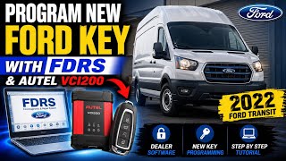 🔥 Programming a NEW Ford Key With FDRS Dealer Software! 💻🔑 | Autel VCI200