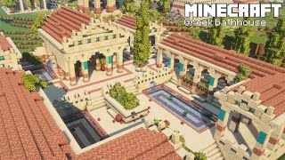Minecraft: How to Build a Greek Bathhouse |  Tutorial