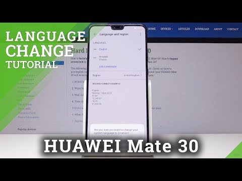 How to Change Language in HUAWEI Mate 30 - Language Settings