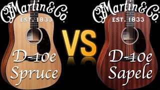 Video thumbnail for Martin D-10e Sapele VS Martin D-10e Spruce by CHOI SAM