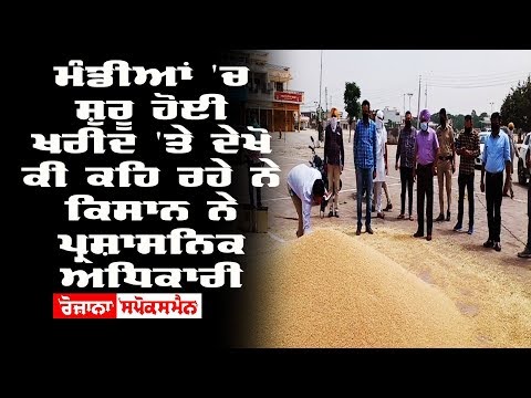 ਮੰਡੀਆਂ 'ਚ ਸ਼ੁਰੂ ਹੋਈ ਖਰੀਦ 'ਤੇ ਦੇਖੋ ਕੀ ਕਹਿ ਰਹੇ ਨੇ ਕਿਸਾਨ ਨੇ ਪ੍ਰਸ਼ਾਸਨਿਕ ਅਧਿਕਾਰੀ