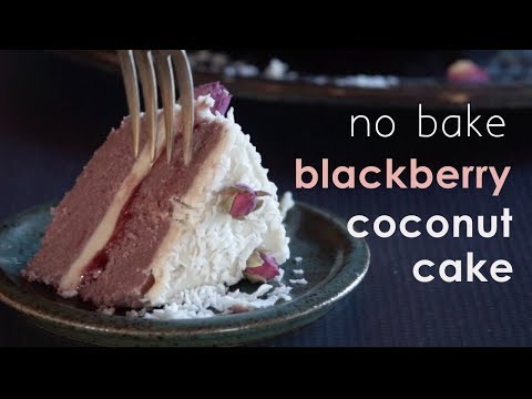 Blackberry Coconut Cake (Easy No-Bake Dessert)