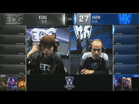 EDG vs H2K 実況解説 - W1 D4 G2 - S6世界大会2016 (S6 Worlds Championship 2016)