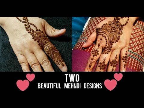 Latest two different #beautiful mehndi design for back hands || Easy and Stylish designs For girls Video