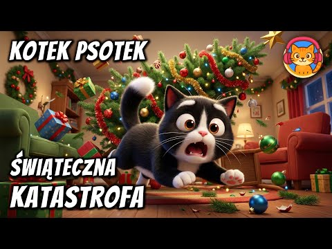 Złośliwy Kotek Psotek i Świąteczna Katastrofa - okładka bajki audio