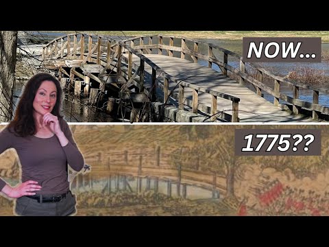 3 Key Sites at Old North Bridge on April 19, 1775 ???? THEN and NOW! #americanrevolution