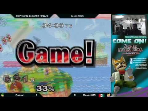 FD Presents: Come On!! 10/22/16 Singles - Losers Finals: Quasar (Luigi) vs. Mexico629 (Fox)