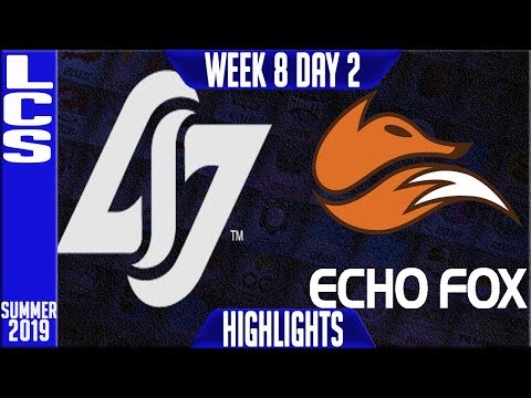 CLG vs FOX Highlights | LCS Summer 2019 Week 8 Day 2 | Counter Logic Gaming vs Echo Fox