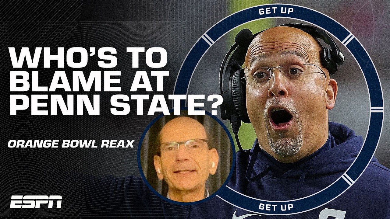 Orange Bowl REACTION 👀 Paul Finebaum QUESTIONS James Franklin 🗣️ 'HE'S TO BLAME!' | Get Up