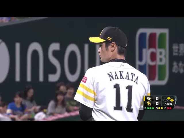 【5回表】ホークス・中田 イーグルス・塩見に負けじと見逃し三振で締める!! 2016/8/24 H-E