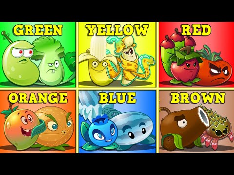 Random 16 Pair Team COLOR Plants Battlez - Who Will Win? - PvZ 2 Team Plant vs Team Plant