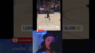 LEBRON SIGNATURE SLAM! 🔥 #NBA #nbahighlights