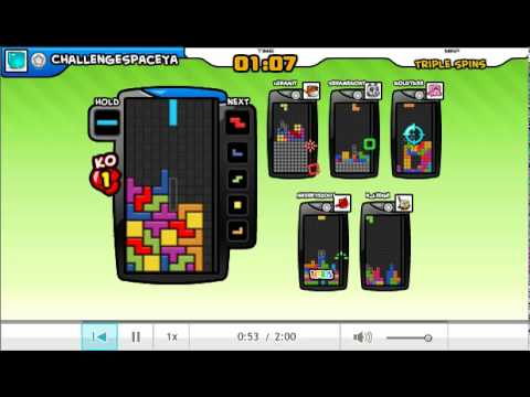 Tetris Friends - Battle 6P "Grand Master" - Flawless survival (3 KOs, 0 deaths)