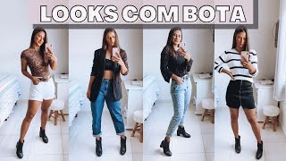 Looks com bota cano curto... #looks #lookscombotacanocurto Por Mariana Galletti