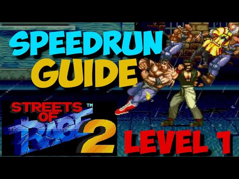 Speedrun Guide: Streets of Rage 2 - level 1 Mania% with Walkthrough Commentary