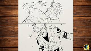 How to Draw Gojo vs Sukuna | Jujutsu Kaisen Manga Art Battle Scene | Easy anime drawing Tutorial