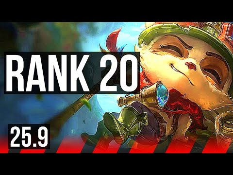 TEEMO vs VLADIMIR (TOP) | Rank 1 Teemo, 14/1/10, 7 solo kills, Legendary | BR Challenger | 25.9