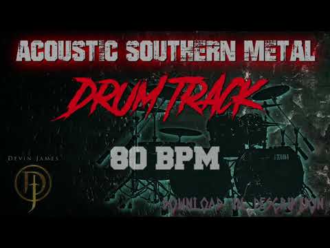 Acoustic Southern Metal Style Drum Track - 80 BPM (FREE WAV & MIDI DOWNLOAD)