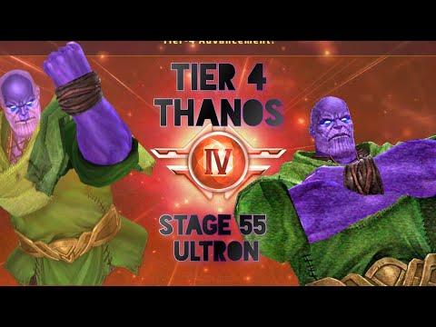 Marvel Future Fight- Thanos Tier 4 gameplay... Potential Max has been reached. WBL STAGE 55 ULTRON