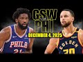 Golden State Warriors Vs Philadelphia 76ers Full Game Highlights December 4 2025 NBA Season