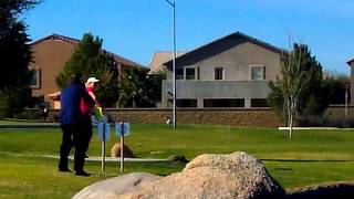 preview picture of video 'Catrina Allen - Maricopa Meadows Inaugural Disc Golf Tournament - near ACE!'