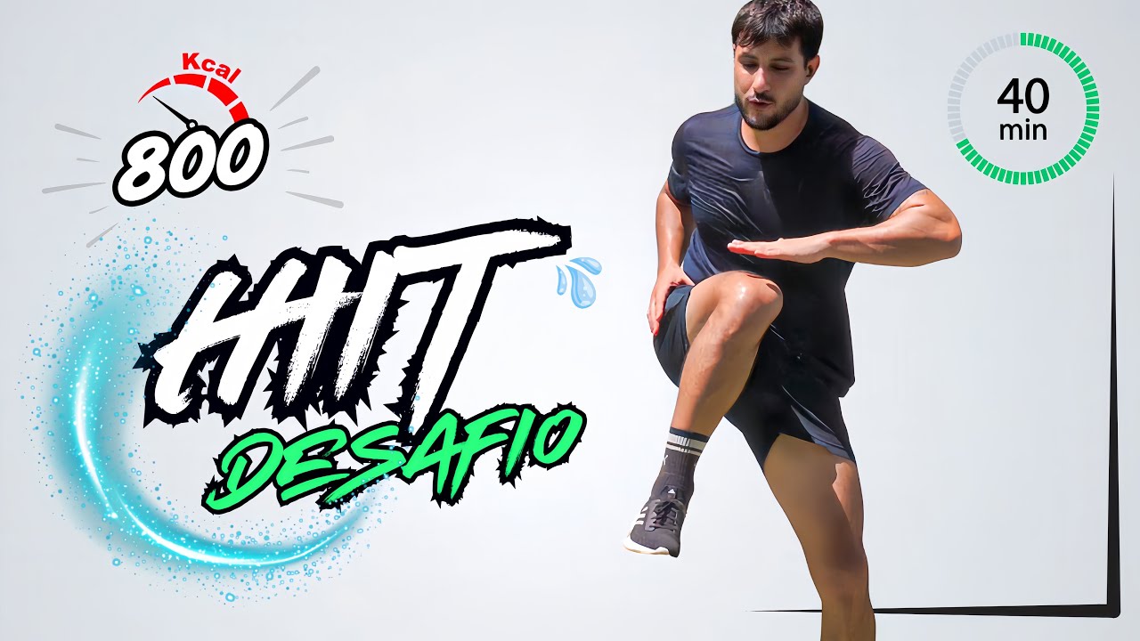 PERDER a BARRIGA - Cardio HIIT para gastar 800 calorias 🔥