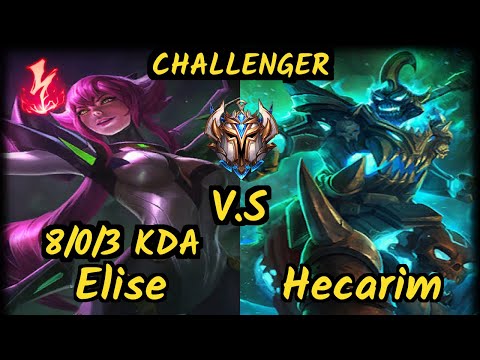 VIT.B Skeanz (ELISE) vs HECARIM - 8/0/3 KDA JUNGLE CHALLENGER GAMEPLAY - EUW