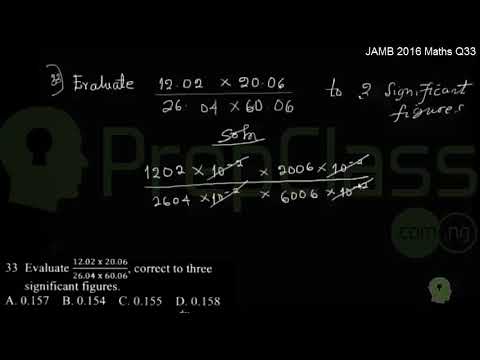 Approximation - JAMB 2016 MATHS Question 33