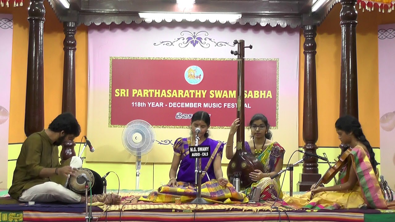 Kruthi Bhat l December Music Festival 2018 l Sri Parthasarathy Swami Sabha