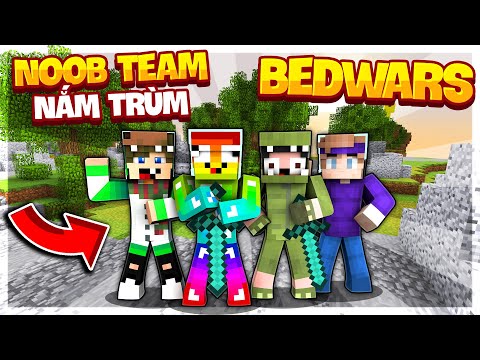 KHANG AND NOOB T GAMING THE PVP BEDWARS WITH NOOB TEAM KILLING ALL THE Enemy TEAM *NOOB PLAYING BEDWARS