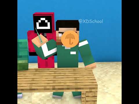 XDSchool - When Pro Steve v.s Zombie Plays Squid Game Dalgona Candy | Monster School Minecraft Animations