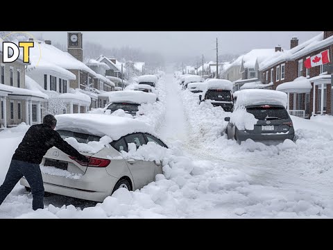 Record Snowfall in Toronto, Canada! Ontario Buried Under Snow Due to Severe Winter Storm