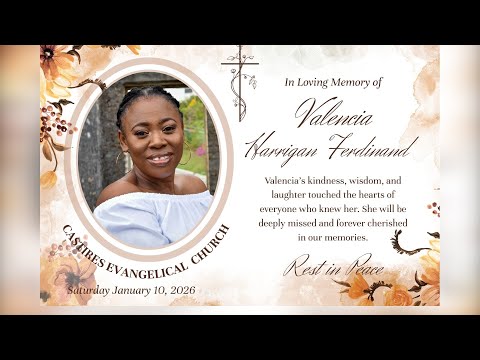 In Loving Memory of Valencia Harrigan Ferdinand - Evangelical Church - January 10, 2026 - 2:00 p.m